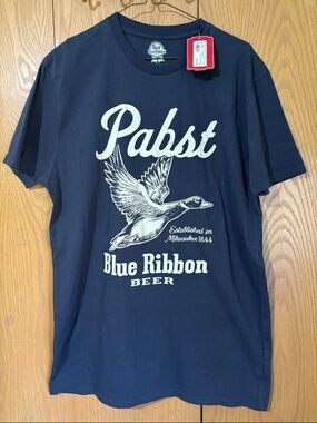 Pabst Blue Ribbon Navy Graphic Tee NWT men’s large